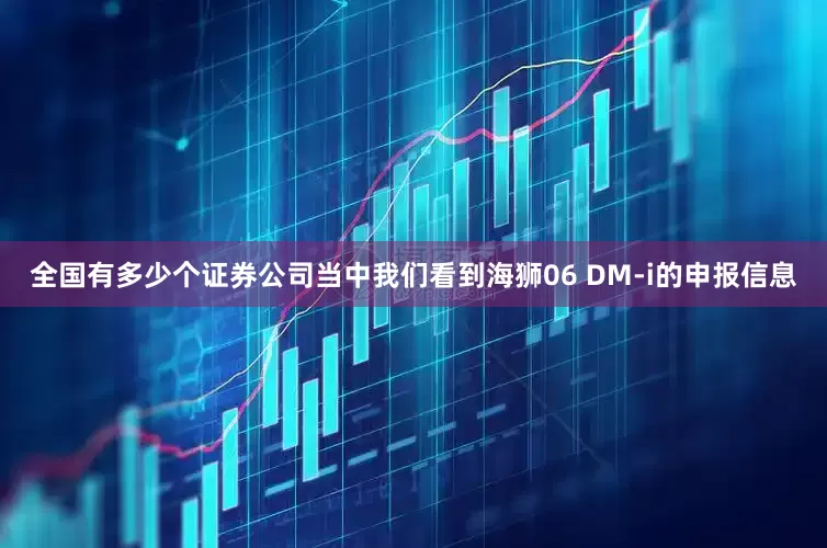 全国有多少个证券公司当中我们看到海狮06 DM-i的申报信息